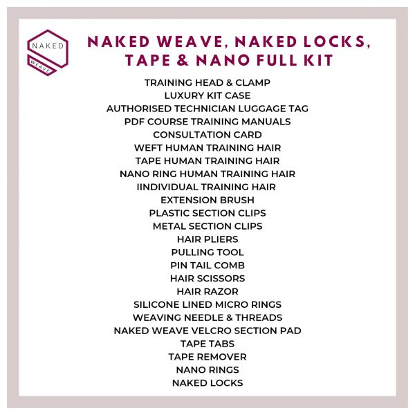 Four Method Combo Package - Naked Weave, Naked Locks, Tape & Nano Online Courses!